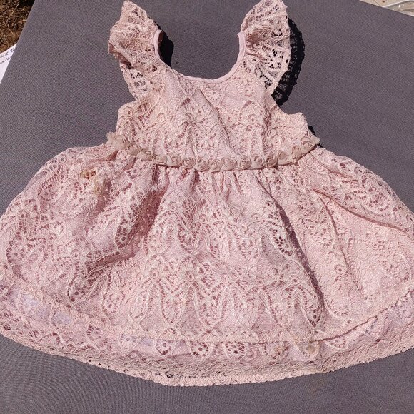 Laura Ashley Londen Pink Lace Dress 18 Mos. - Picture 1 of 4